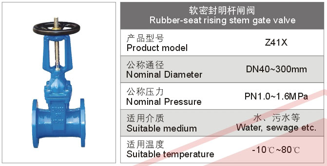 軟密封眀桿閘閥